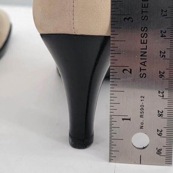 Moschino Size 6.5 Suede Leather Lace Up Bootie Cream Ankle Boots Pointed Toe - Picture 10 of 12